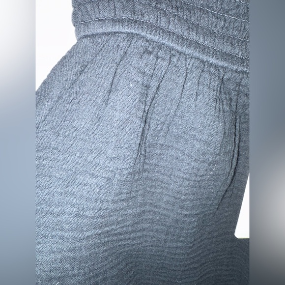 NWT Marine layer Corrine wide leg cotton gauze pant black size medium - Picture 6 of 10